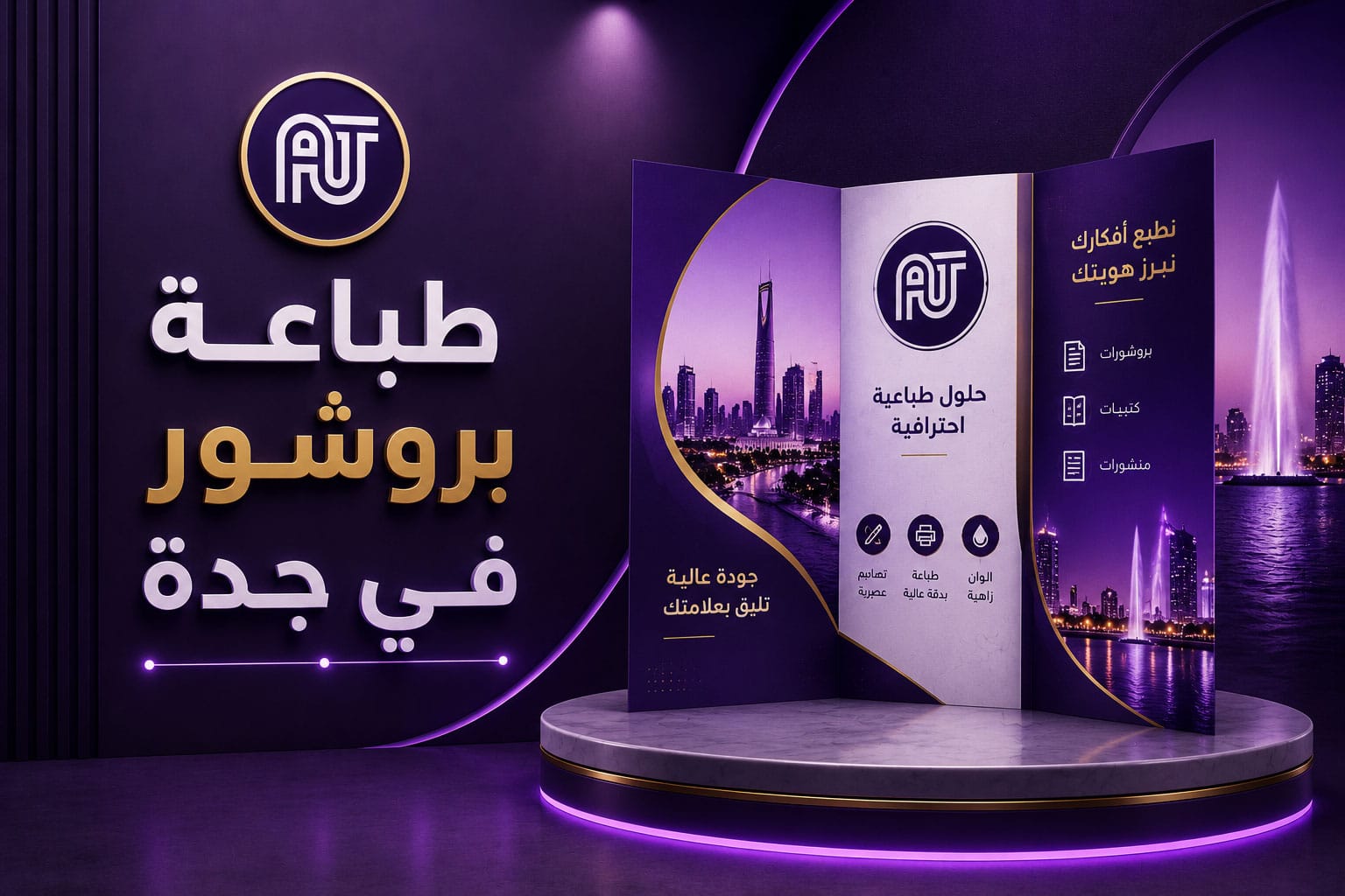 طباعة بروشور في جدة 2026 | تصميم بروشورات بجودة عالية