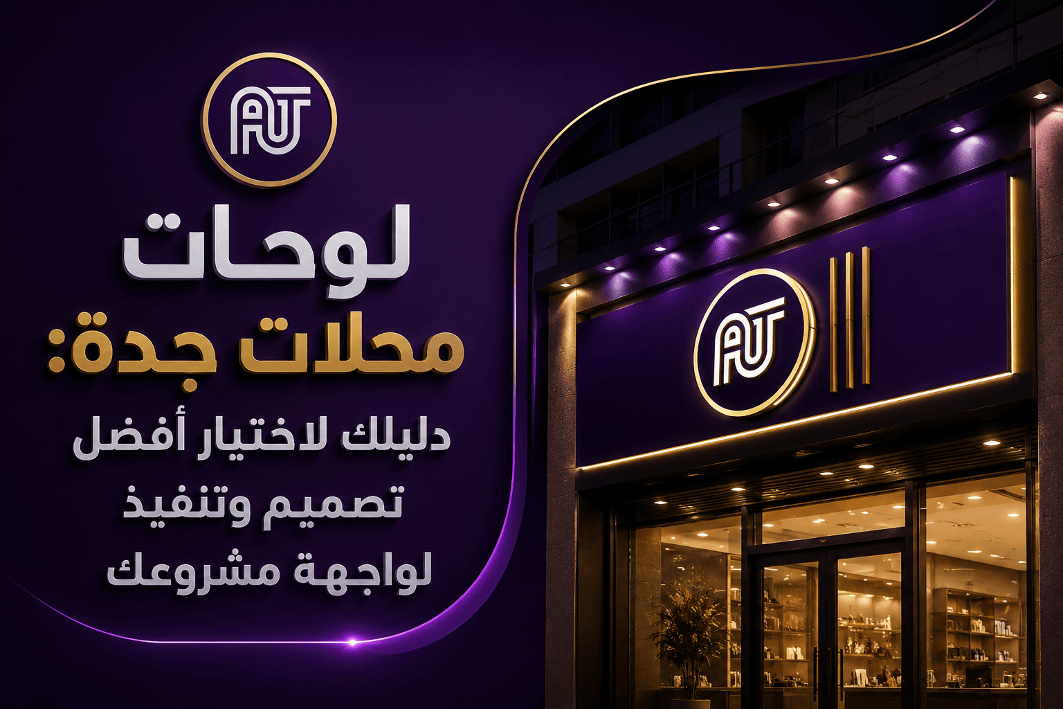 لوحات محلات جدة بتصميم احترافي وتنفيذ واجهات تجارية