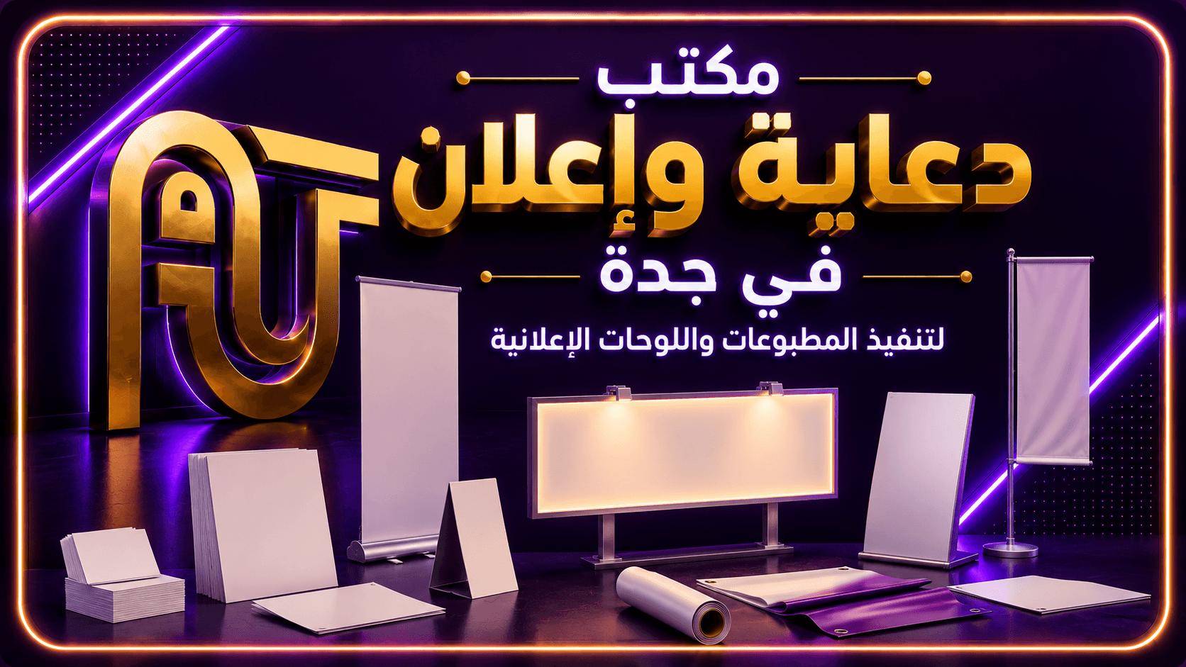 مكتب دعاية واعلان في جدة لتنفيذ المطبوعات واللوحات الإعلانية