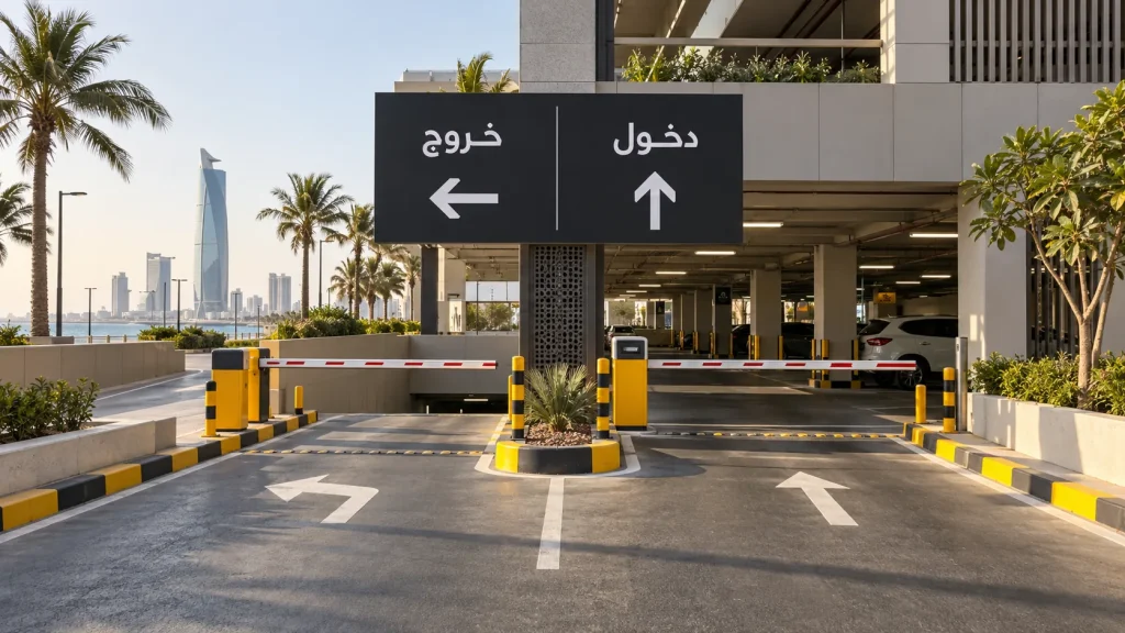 لوحات-دخول-وخروج-مواقف-جدة